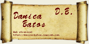 Danica Batos vizit kartica